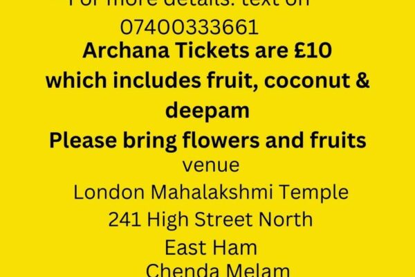 Mahalakshmi Temple in East Ham gets ready for Sacred Pongala Celebration