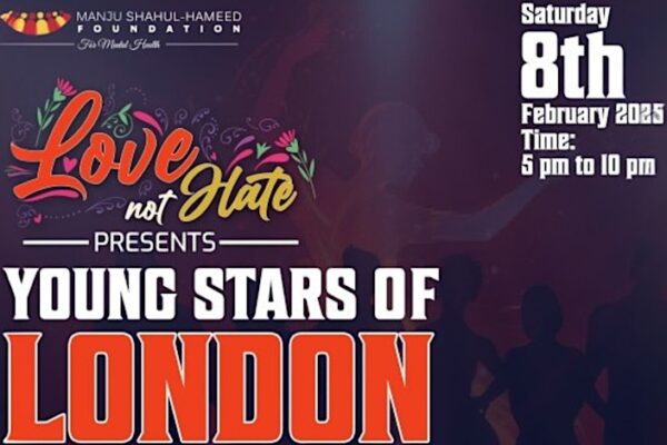 Love Not Hate Young Stars of London: A Celebration of Talent, Unity, and Hope: Saturday, 8th Feb 2025 at Croydon